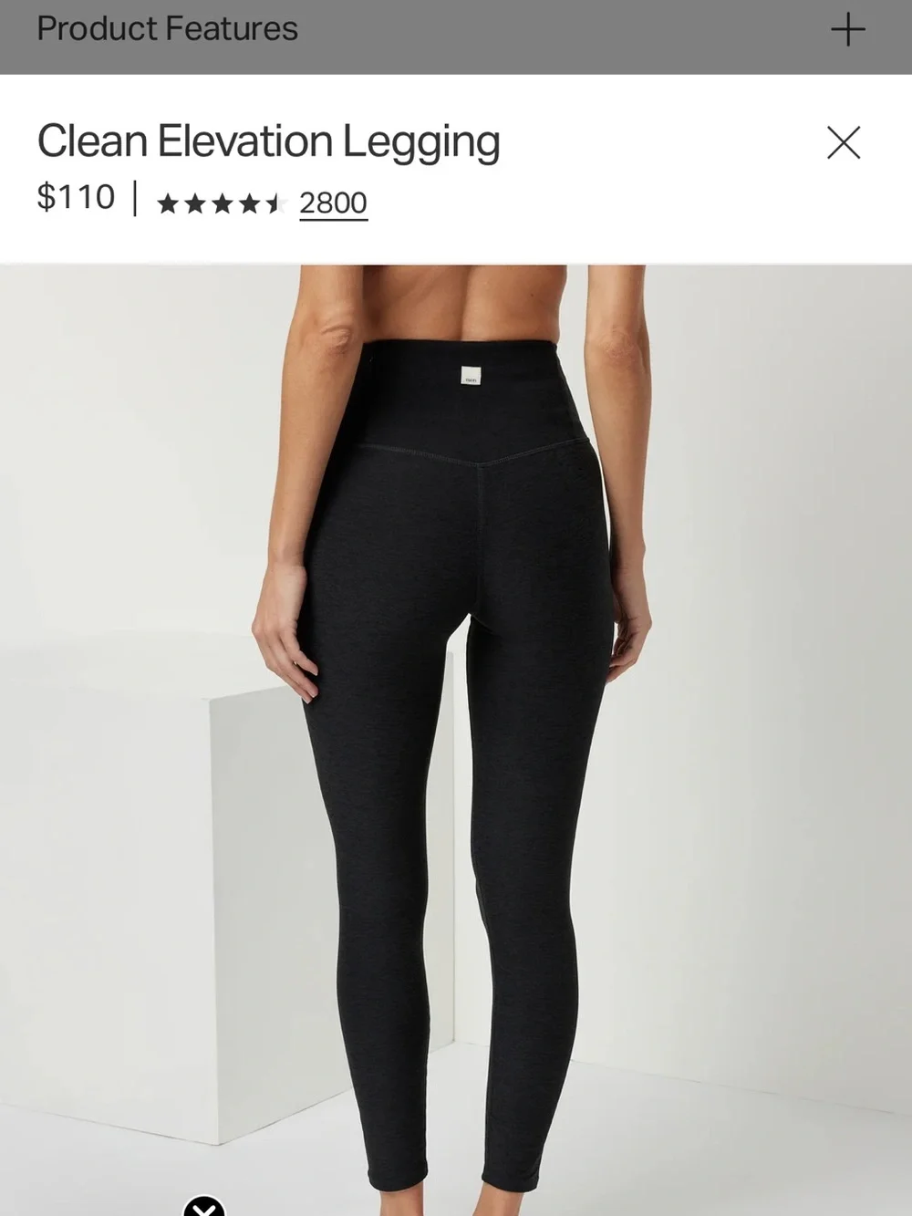 Vuori Heathered green clean elevation leggings